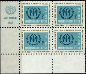 United Nations New York (UN) Stamp Scott # 76 Mint Inscription Block of 4 F-VF - Picture 1 of 1