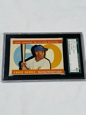 1960 Topps Ernie Banks SGC 5 EX #560 High Number All Star Sharp Corners Hof Foto 1 de 4
