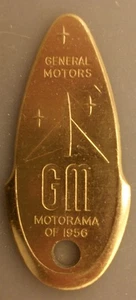 *1956 Motorama* General Motors GM Brass Keychain - Chevrolet Pontiac Cadillac - Picture 1 of 2