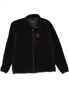 PEAK PERFORMANCE Mens Fleece Jacket UK 42 XL Black Colourblock Polyester BY16 - Picture 1 of 4