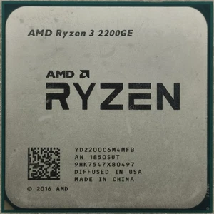AMD Ryzen 3 2200GE AM4 CPU Processor R3 2200GE 35W 4-Core 4-Thr Desktop 3.2GHz - Picture 1 of 2