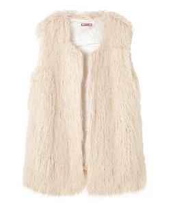 Joe Browns Women's Boho Shaggy Faux Fur Waistcoat - Picture 1 of 2