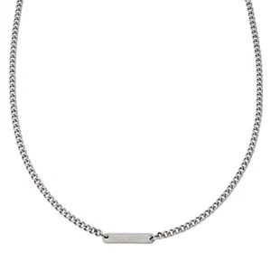 Collana Emporio Armani EGS3188040 - Eagle Logo in Acciaio Argento - Foto 1 di 1