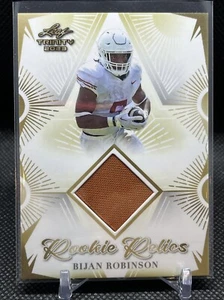 Memorabilia de reliquias de novato Leaf Trinity 2023 Bijan Robinson RR-3 jugador usado - Imagen 1 de 2