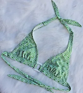 Shoshanna Swimwear Size Small Green Bikini Top - Picture 1 of 5