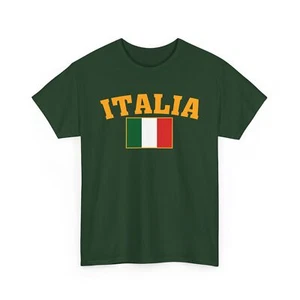 Italia Flag Unisex T-shirt, World Cup Soccer shirt for Men & Women - Italy - Picture 1 of 10