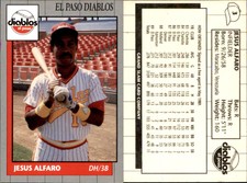 Jesus Alfaro 1990 Grand Slam El Paso Diablos #3 Card *AutographDen*
