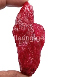 Dyed 350 Ct Natural Red Ruby Rough IGL Certified Opaque Loose Gemstone 5AIR - Picture 1 of 9