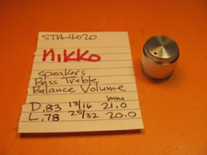 📈NIKKO BASS TREBLE SPEAKERS BALANCE VOLUME KNOB STA-4020 STEREO RECEIVER - Afbeelding 1 van 4
