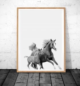 Running Horses Wall Art Poster Print. Perfect for Home Decor - Picture 1 of 3
