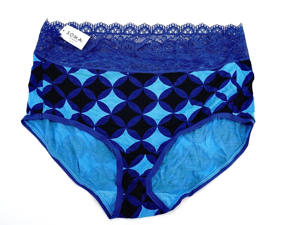 Calzoncillo de encaje Soma Embraceable SS ~ Azulejo Piazza M Majesty ~ Talla XXL [NUEVO CON ETIQUETAS] Foto 1 de 3