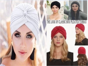 Pretty White Turban with Bow. Chemo Cancer Hat Hair Loss  Head Wrap White - Picture 1 of 8