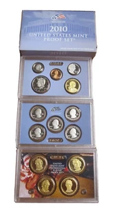 2010-S United States Mint PROOF COIN Set of 14 w/America Quarters Pres Dollars - Picture 1 of 3