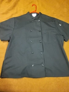 Chef Coat Black Premium, Uncommon Threads, Unisex Short Sleeve, Size 2X - Picture 1 of 9