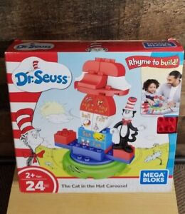 NEW Mega Bloks Dr. Seuss The Cat in the Hat Carousel Building Set Toddler Toy