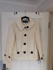 Next Woman's Short White Coat Size 10 UK