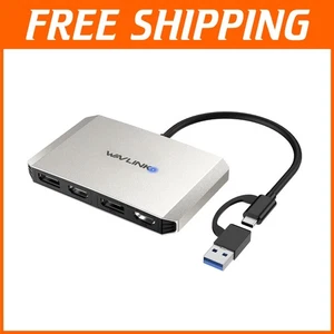 USB C & USB 3.0 Dual 4K Splitter with Hybrid Connectivity - Ideal for Workspaces - Picture 1 of 11