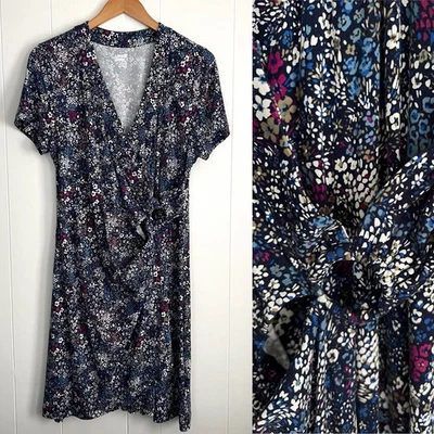 Vestido floral azul Lands' End para mujer M 10-12 nuevo sin etiquetas algodón modal suave elástico Foto 1 de 4