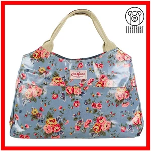 Cath Kidston Open Tote Large Shoulder Bag Weekend Floral Shiny Oilcloth CP92 - Picture 1 of 13