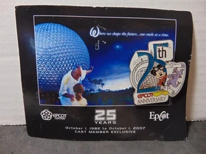 Disney Cast Member Exclusive Epcot 25th Anniversary Figment & Mickey Mouse Pin - Picture 1 of 3