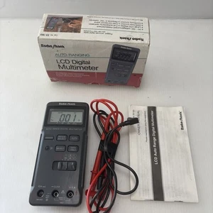 Radio Shack 22-163 Digital LCD Multimeter Auto-Ranging Meter Leads Manual & Box - Picture 1 of 6