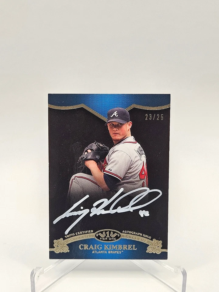 Topps Tier One On the Rise 2011 automático Craig Kimbrel #OR-CK/25 (RC) Foto 1 de 2