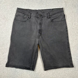 Levi's 569 Straight Loose Fit Shorts Men's Size 38 Black Denim High Rise Modern - Picture 1 of 10
