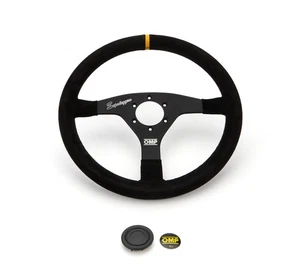 OMP Steering Wheel Velocita Superleggero 350mm Diameter Flat 3-Spoke Black Suede - Picture 1 of 1