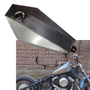 8L Handmade Motorcycle Petrol Gas Fuel Tank W/ Cap For YAMAHA Dragstar 400 650 - Picture 1 of 8