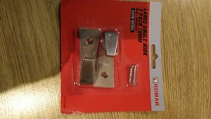 Romak Hooks x2 Large 70mm hooks Satin Nickel - Picture 1 of 4