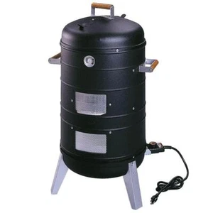 Americana Heavy-Duty 2-in-1 Electric Water Smoker Grill w/ Heat-Resistant Handle - Picture 1 of 4