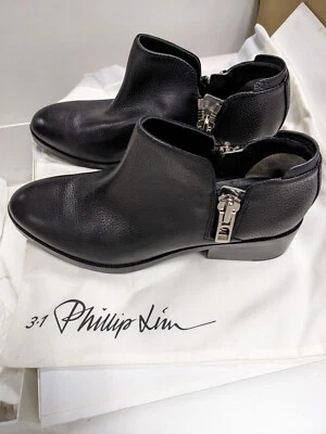 Botines de cuero 3.1 Phillip Lim Alexa para mujer 35.5, SHE6-T186SPX negros Foto 1 de 4