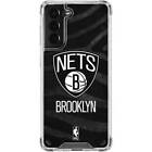 NBA Brooklyn Nets Galaxy S21 5G Clear Case - Brooklyn Nets Black Animal Print