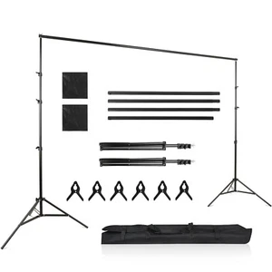 Neu 2,6x3 m Hintergrundsystem Fotoständer Photography Background Stand Backdrop - Bild 1 von 7