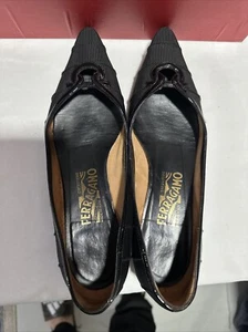 Ferragamo Boutique Sarina Black Size 5.5B - Picture 1 of 15