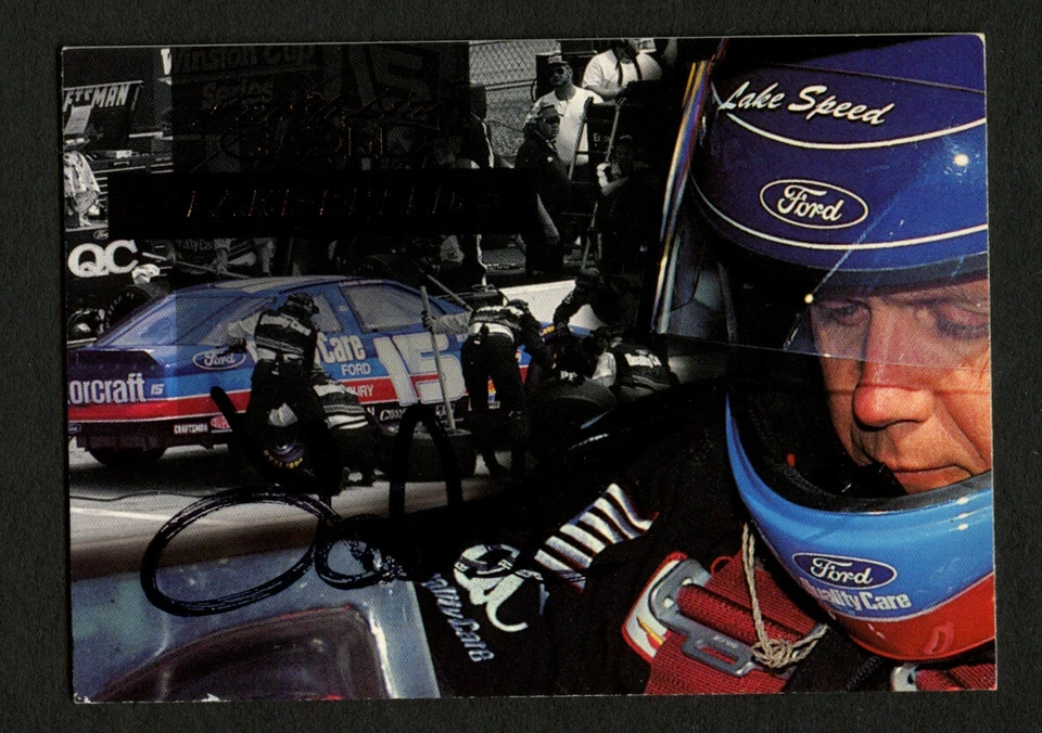 Tarjeta NASCAR Lake Speed #6 firmada con autógrafo automático 1994 Finish Line Racing Foto 1 de 1