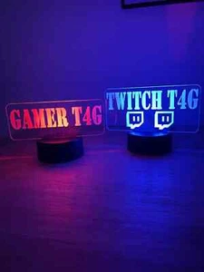 Personalised Gamer Tag LED Sign – Custom Gaming Name Light, Twitch Streamer - Picture 1 of 4