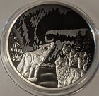 Alaska Mint Northern Lights - Wolves Wolf 999 Silver Proof 1oz Medallion 