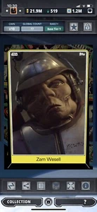 Topps Star Wars Digital Card Trader Tier 9 Heritage Zam S5 Variant - 77 cc - Picture 1 of 1