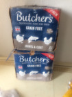 2xButcher’s Grain Free Joints & Coats Wet Dog Food Tins 18 x 400g damage box