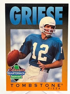 1995 Classic QB Series Tombstone Pizza NFL Card #5 Bob Griese Indianapolis Colts - Picture 1 of 11