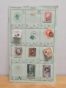 American Philatelic Society Sales Sheet Early U.S stamps lot 1900 Era - Picture 1 of 13