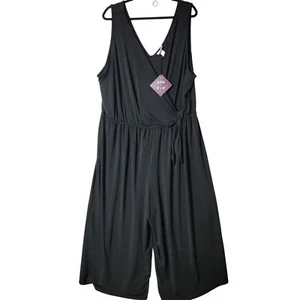 Mono para mujer Ava & Viv sin mangas talla grande 3X recortado elástico negro nuevo con etiquetas - Imagen 1 de 12