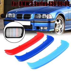 Für BMW 3er E36 M Farben Front Grill Insert Nieren Kühlergrill Trim Abdeckung - Bild 1 von 6
