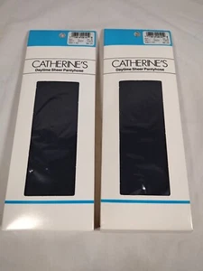Pantyhose Catherines Day Sheer 2 Pair Navy Sz A 180-230 lbs (lot G) - Picture 1 of 7