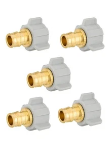 EFIELD 5 PCS Pex A Expansion 1/2"x1/2" Female NPT Swivel Adapters, Lead Free - Picture 1 of 6