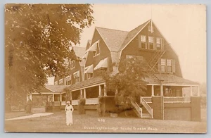 1910s RPPC Kendal Green, Weston, Mass. The Drabbington Lodge Unposted Postcard - Imagen 1 de 4