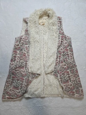 Anthropologie Hei Sherpa Chaleco Forrado Boho Acogedor Tapiz Tejido Otoño Capa XL Foto 1 de 4