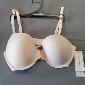 Calvin Klein Perfectly Fit Modern T-Shirt BH F3837-680 34A Rosa Neu Mit Etikett - Bild 1 von 9