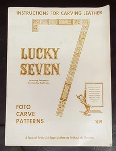 Lucky Seven Foto Carve Patterns, Craftool 1959, Leather Craft, No Templates - Picture 1 of 4